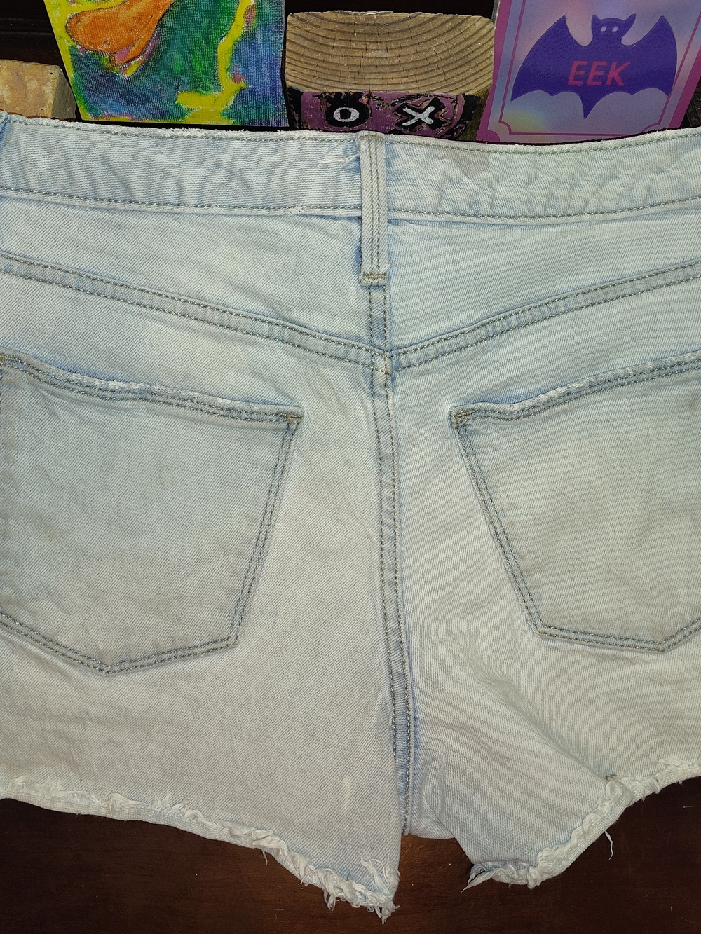 Universal Thread Light Blue Denim Cutoff Shorts with Frayed Hem